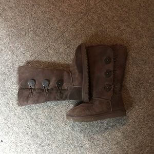 UGG Triple Bailey Button Tall Boots - Chocolate